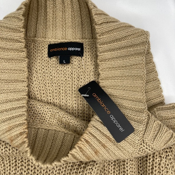 Fashion Nova Cailyn Mock Neck Sweater - Khaki - Picture 5 of 5